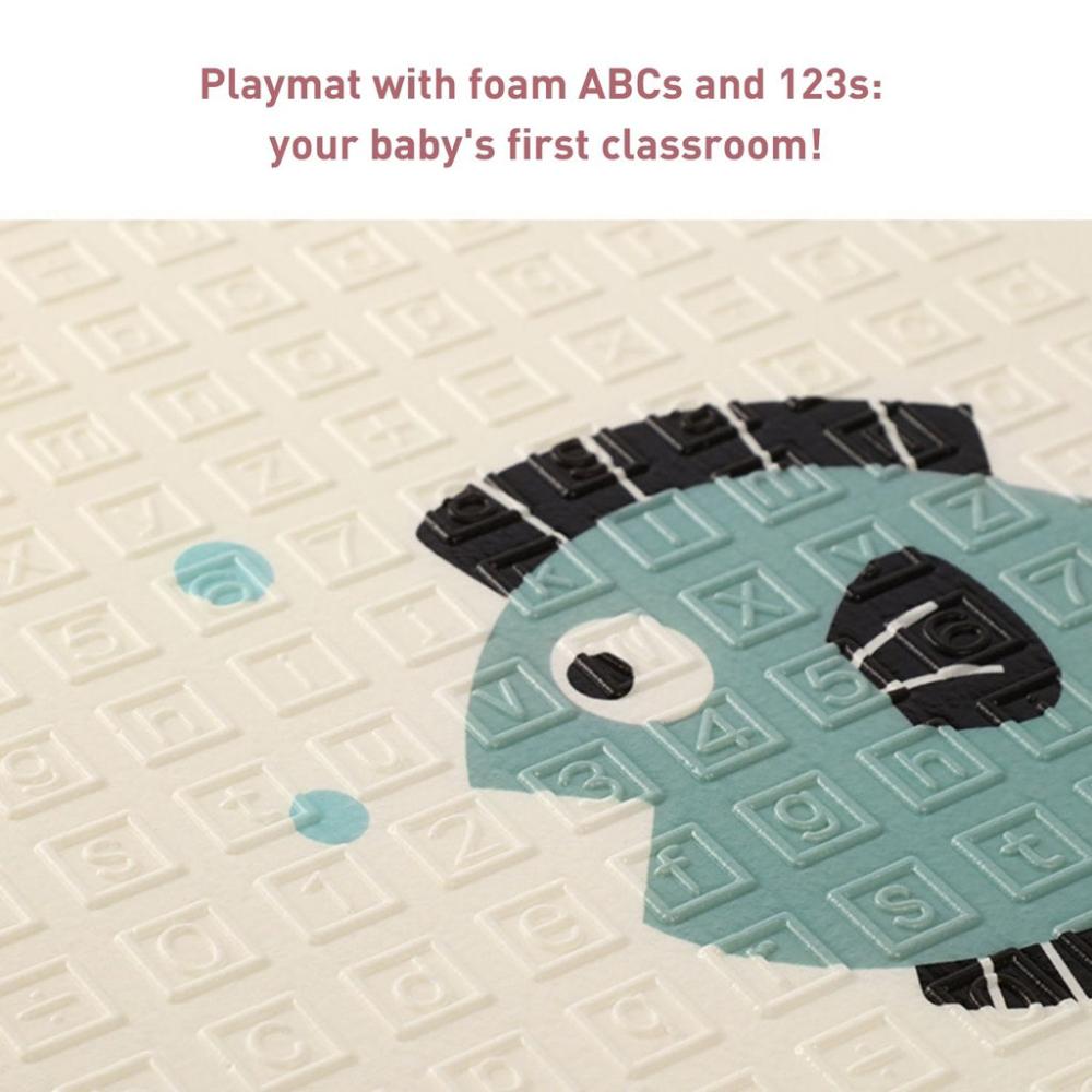 Baby Foam Reversible Playmat 200x180x1cm (Animal Tree & Train)