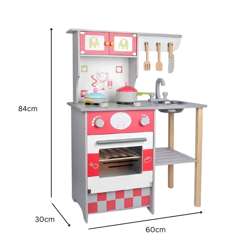 Wooden Kitchen Playset for Kids (European Style Kitchen Set)