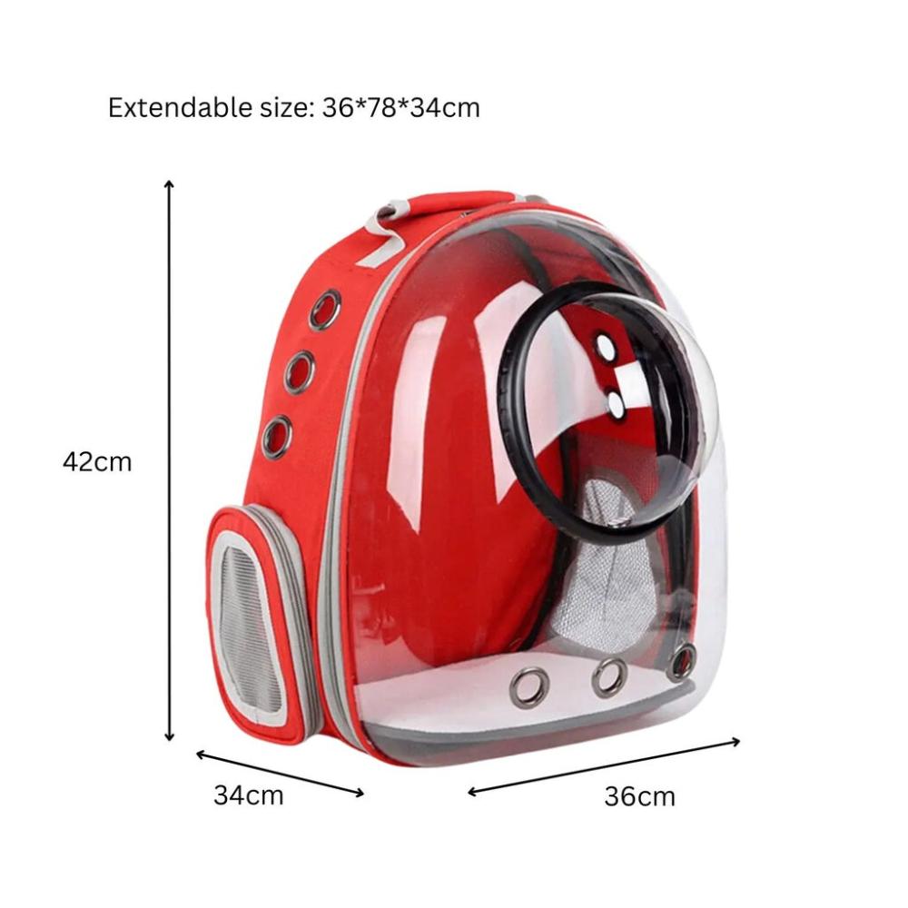 Expandable Space Capsule Backpack - (Red)