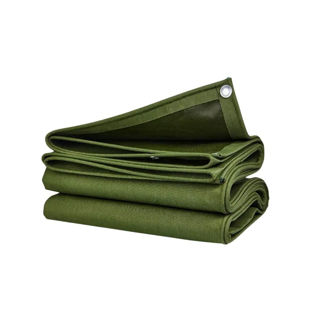 3x3 meter Heavy Duty Waterproof Canvas Tarp - Army Green