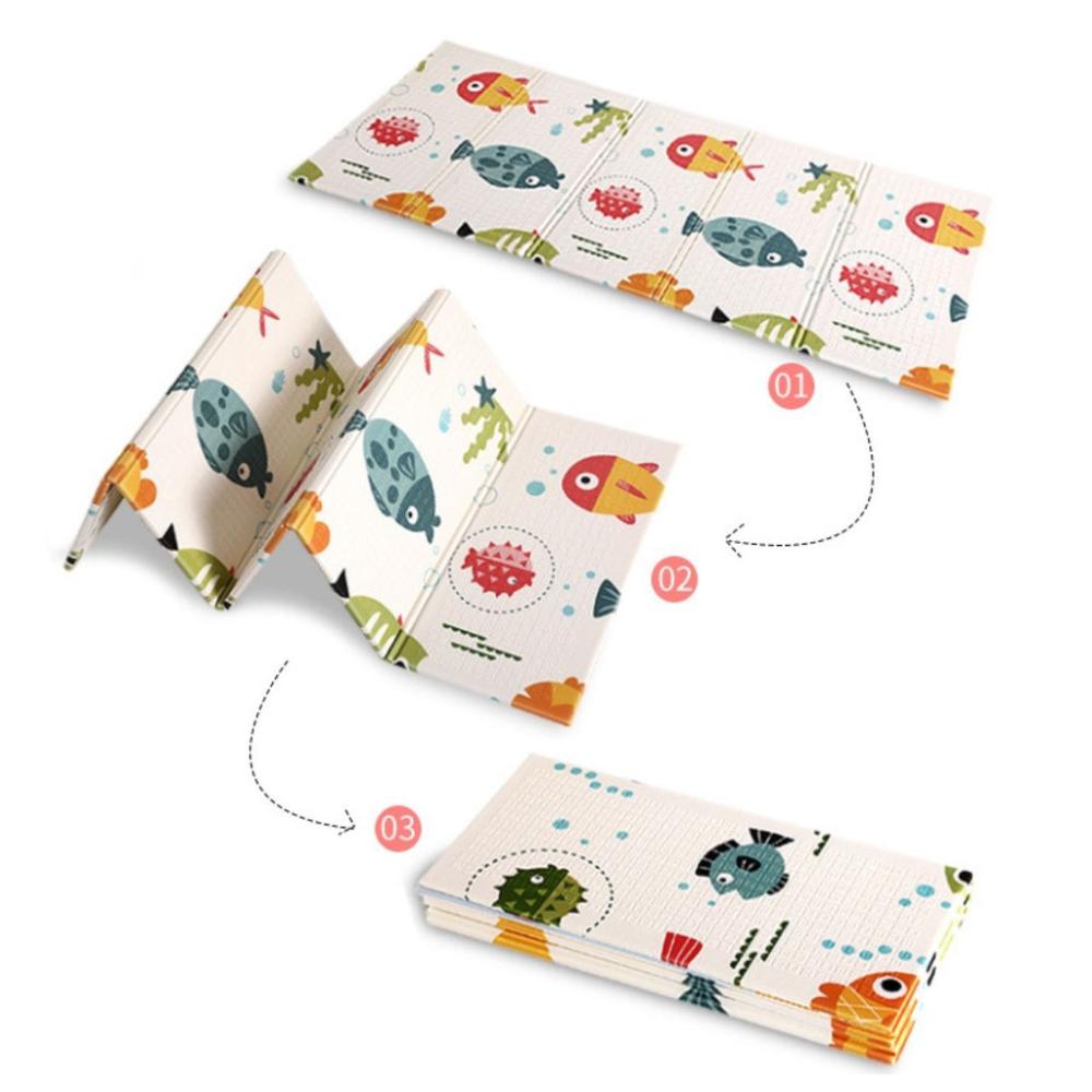 Baby Foam Reversible Playmat 200x180x1cm (Animal Tree & Train)