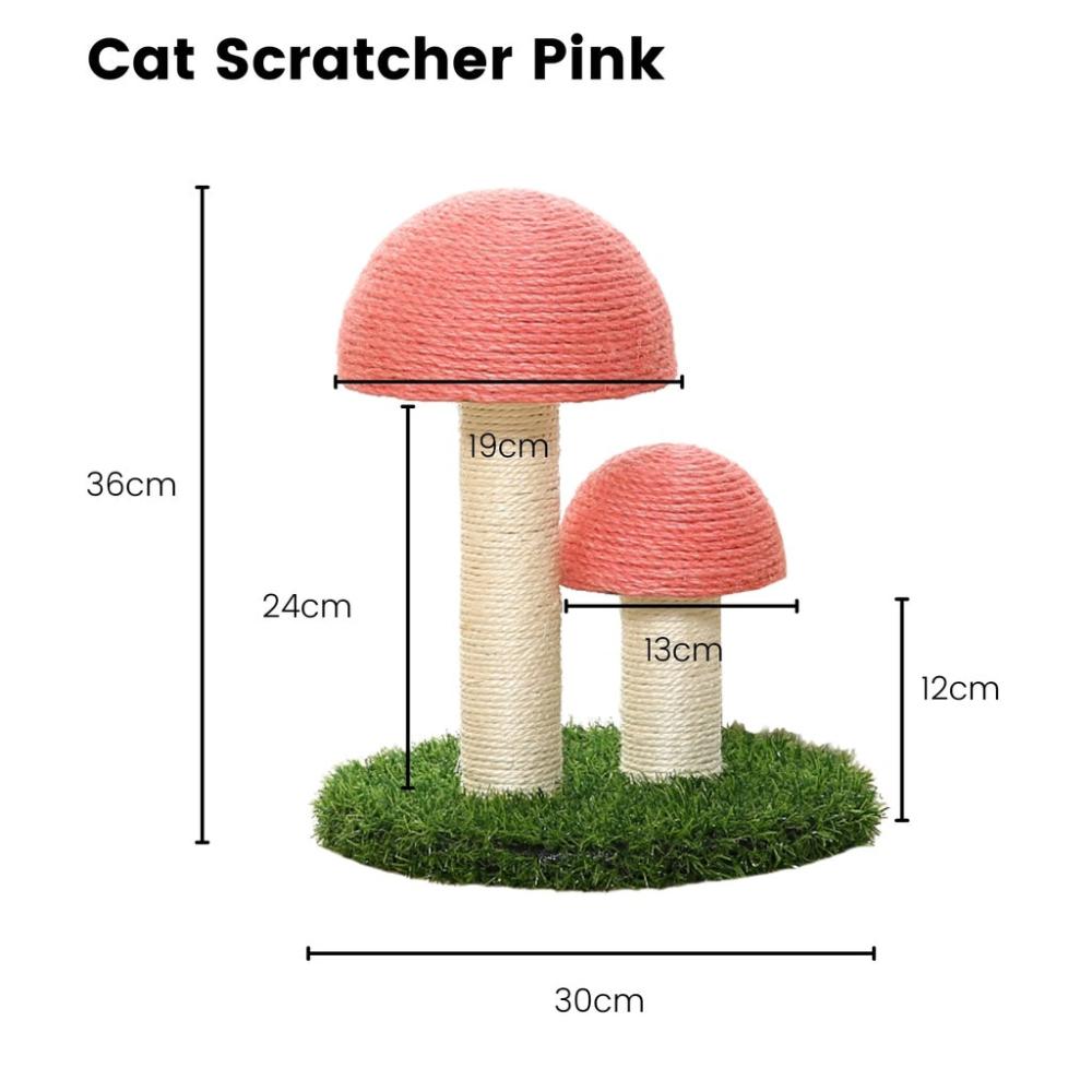 Mushroom Cat Scratcher (36cm Pink)