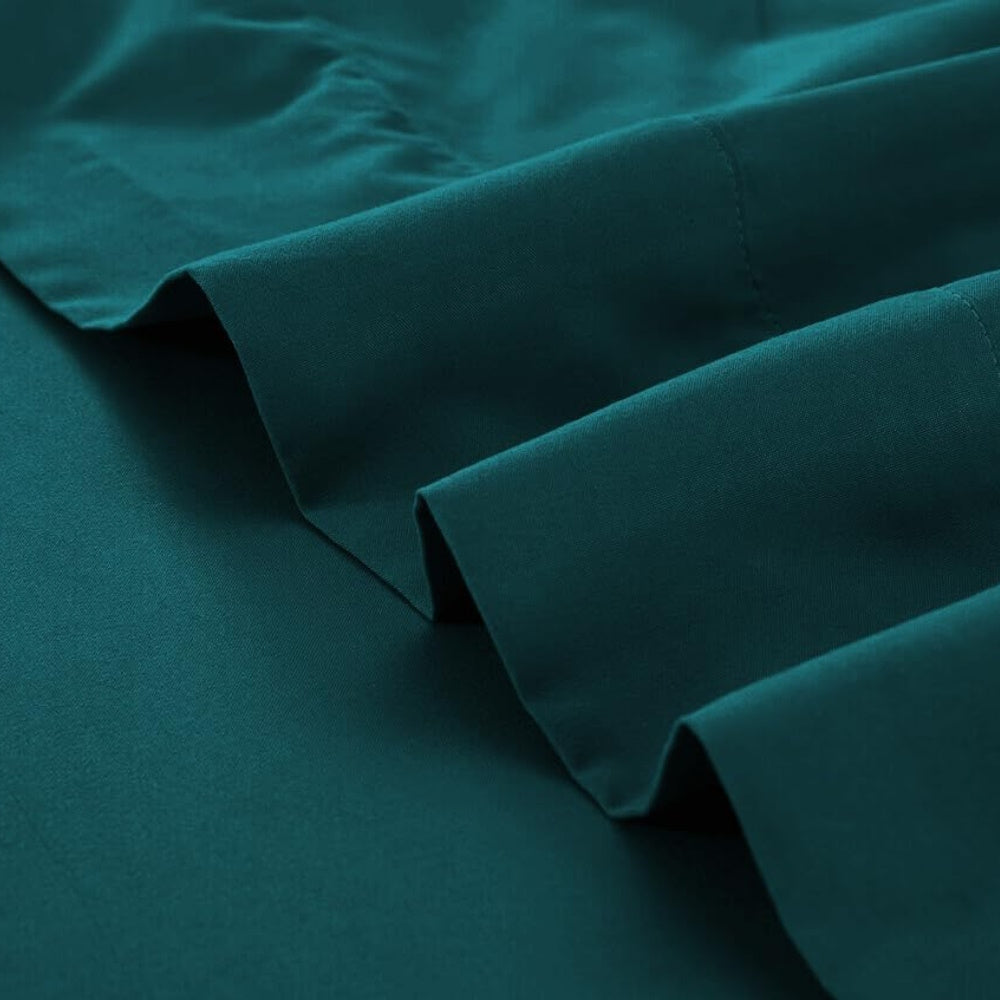 1000 Thread Count Ultra Soft Microfiber 4 Pcs Bed Sheet Set - Single (Teal)