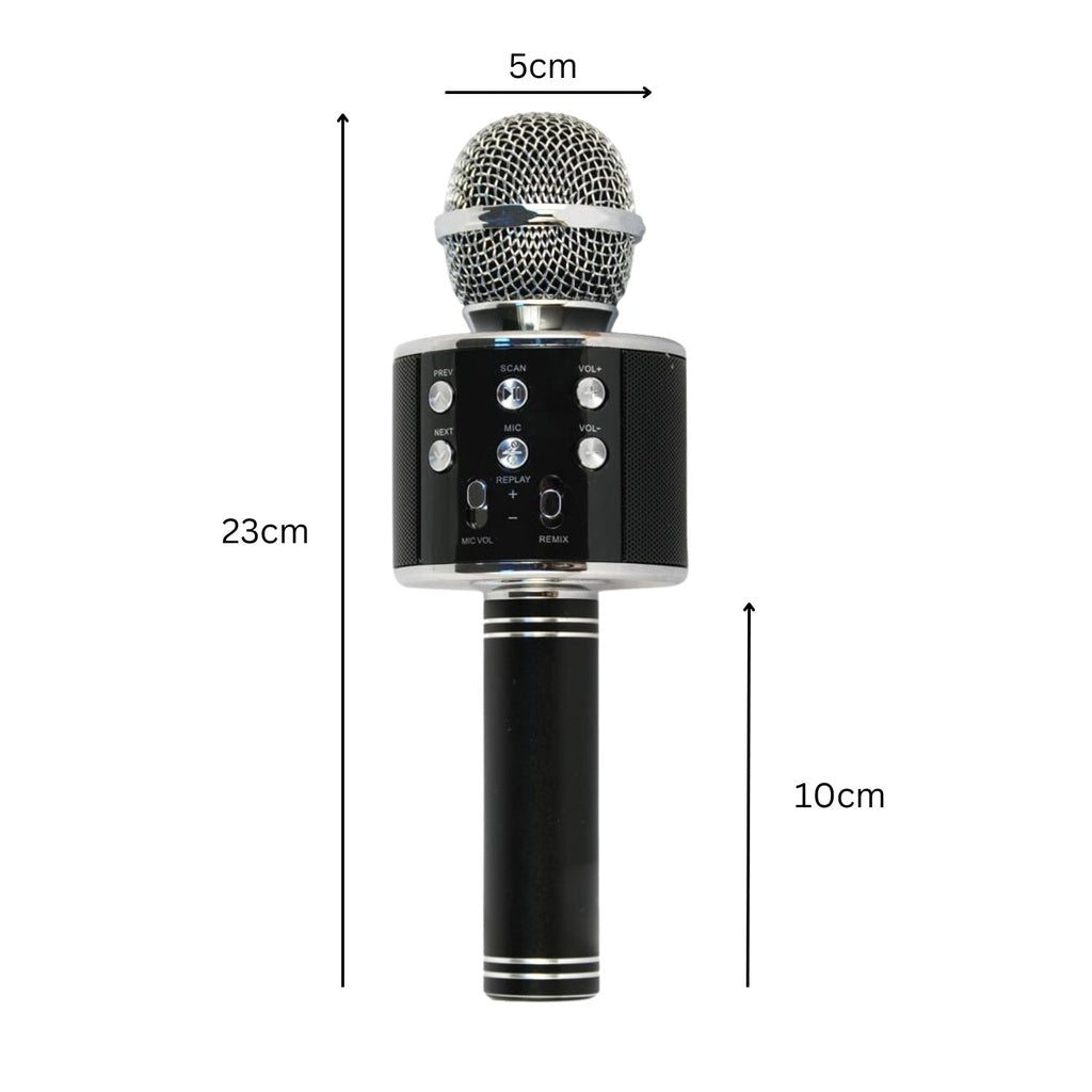 4 in 1 Wireless Bluetooth Karaoke Microphone with Record Function (Black)