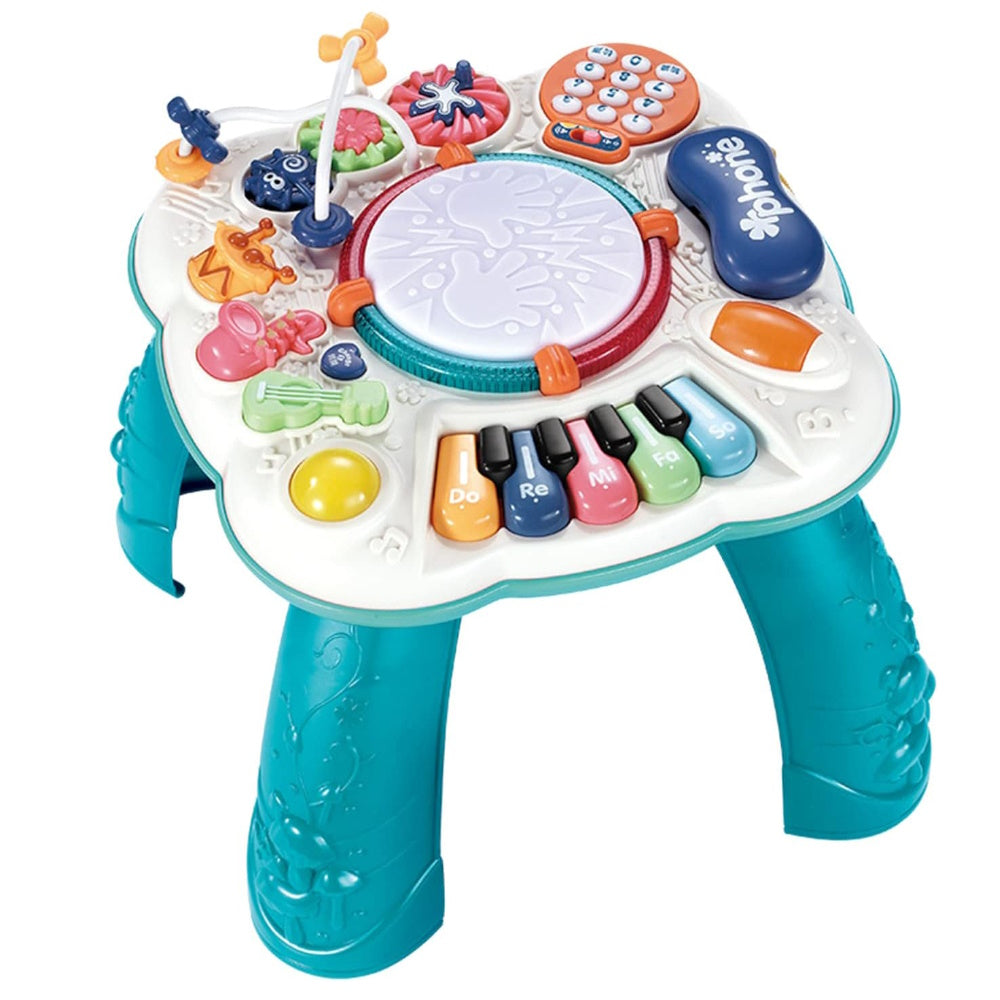 Kids Music Learning Activity Table (Blue and White)