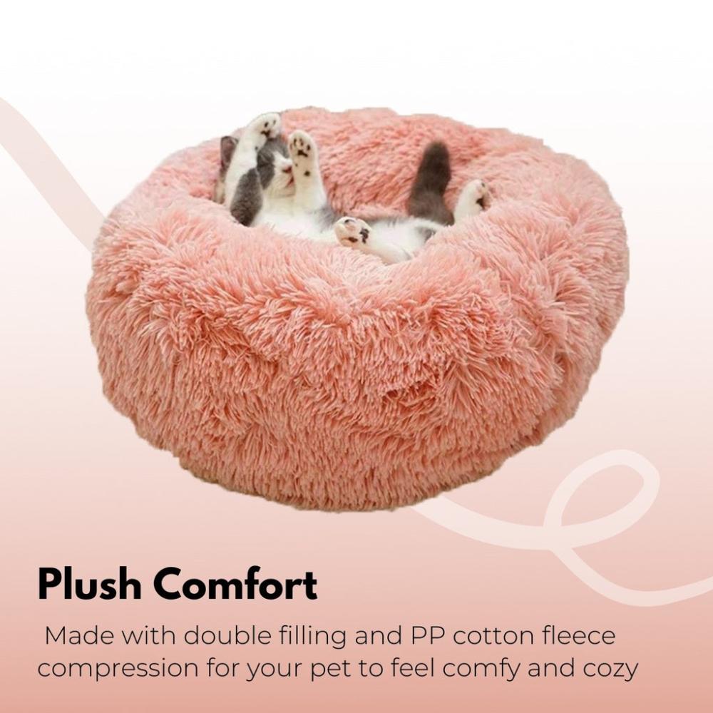 Comfy Plush Pet Bed 70cm (Rose Gold)