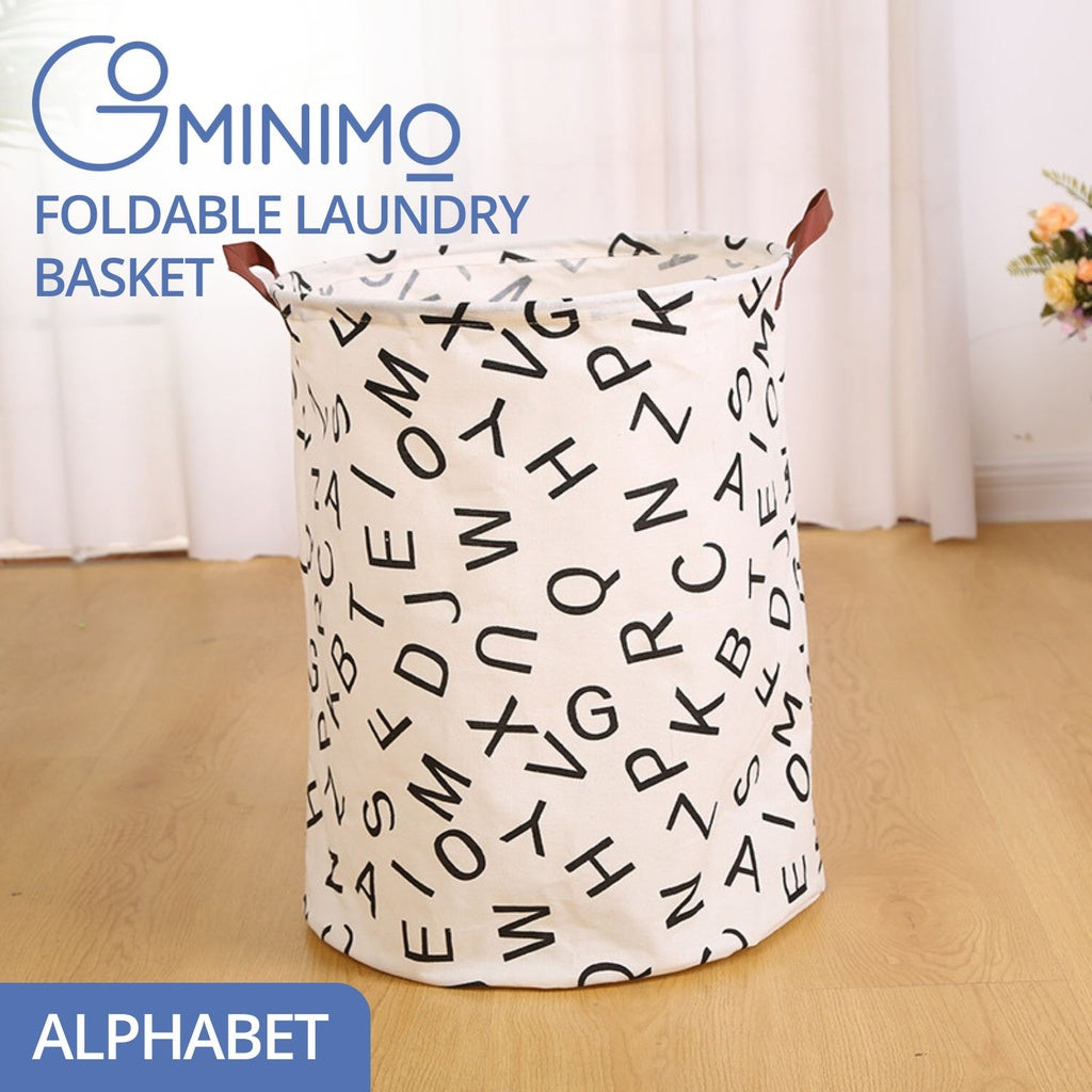 Laundry Basket Round Foldable (Alphabet)