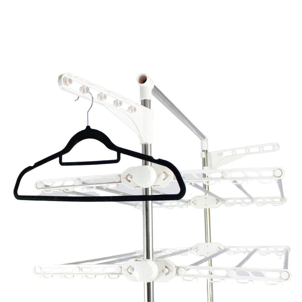 Adjustable and Foldable Clothing Laundry Drying Rack 3 Tier - White