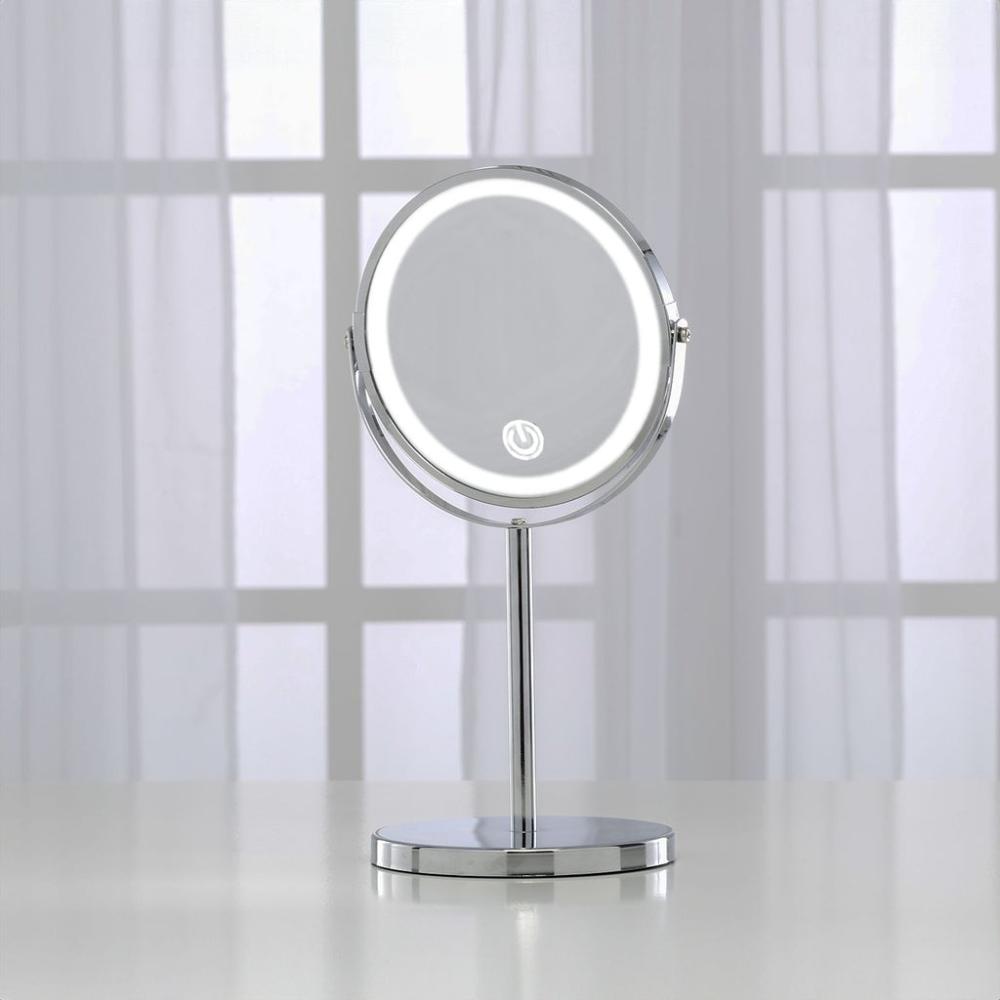 7 Inch LED Makeup Mirror with 10x Magnifying (Silver)