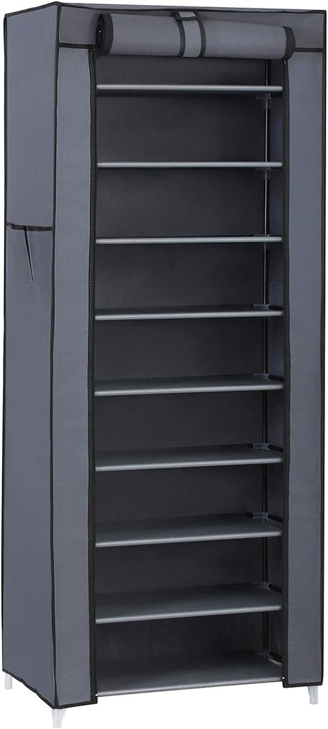 9 Tier Shoe Rack for 27-35 Pairs of Shoes - Grey