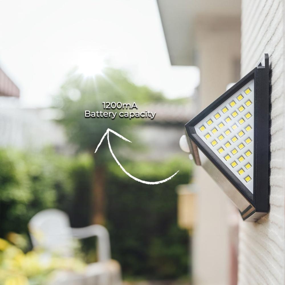 4 Packs Solar LED Lights with 3 Light Modes (Black)