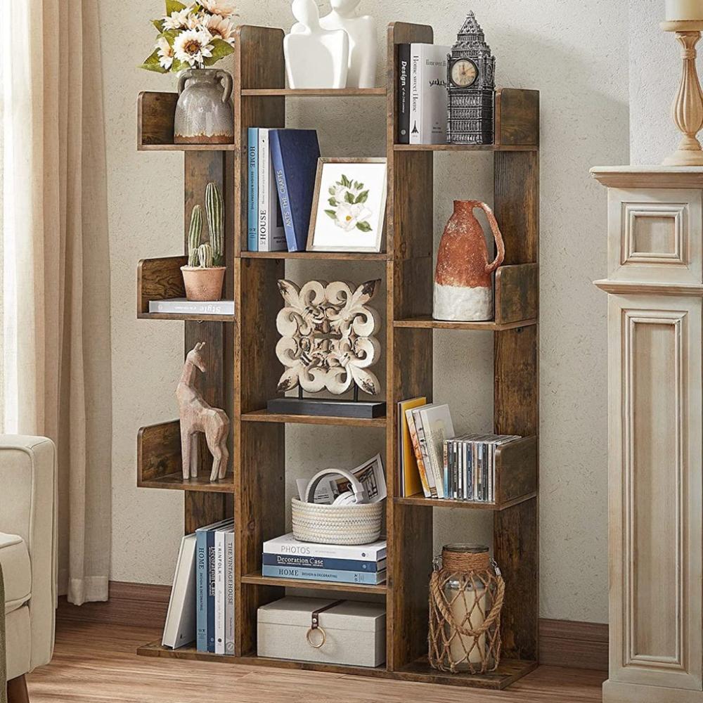 Tree-Shaped Bookcase - Rustic Brown