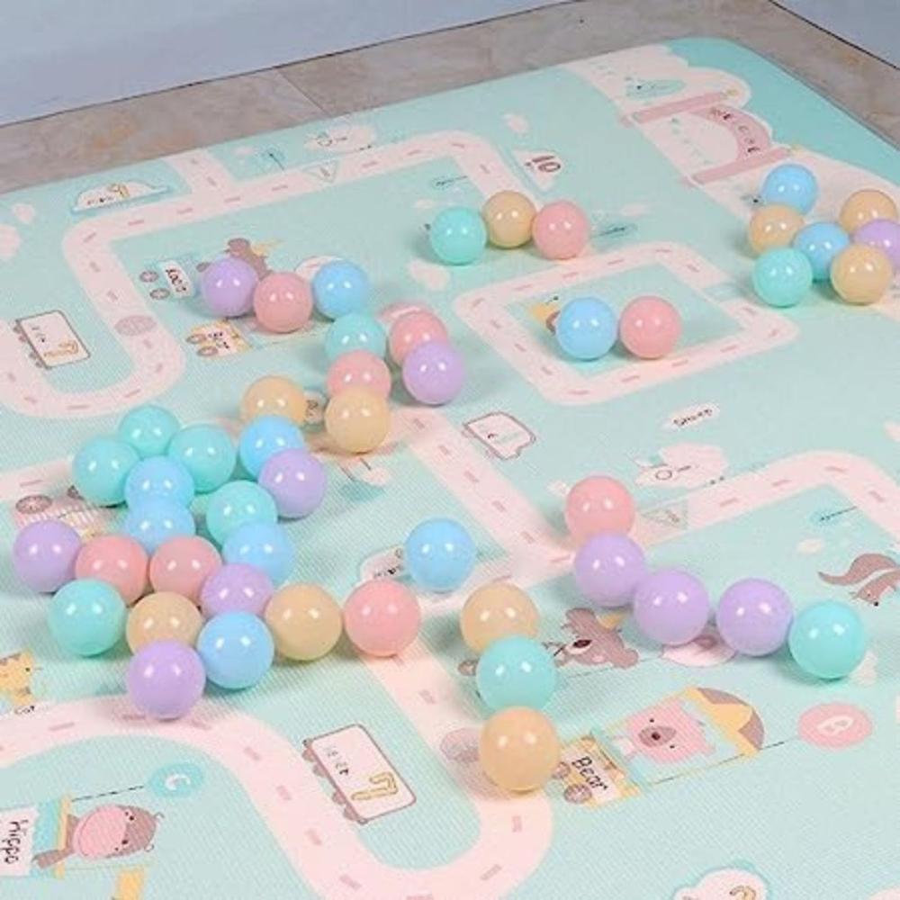 100 Pcs Colorful Pool Pit Balls for Kids Playhouse (Macaron)