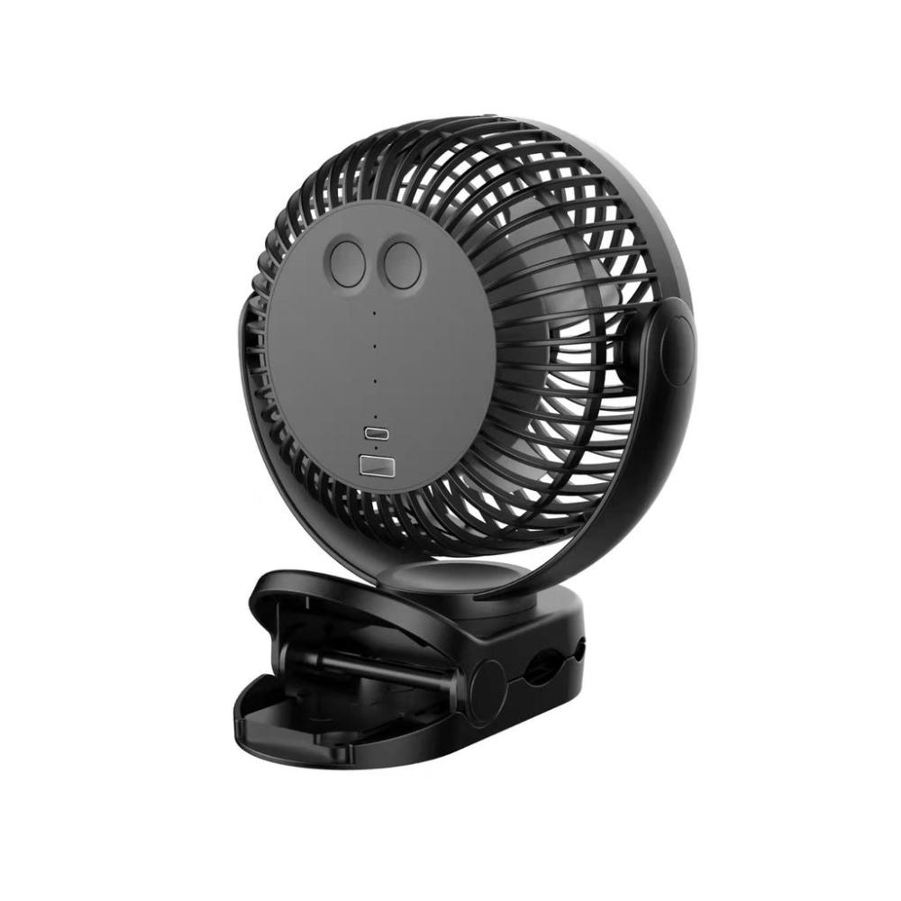 10000mAh Rechargeable Clip-on Fan with Hook and LED Light