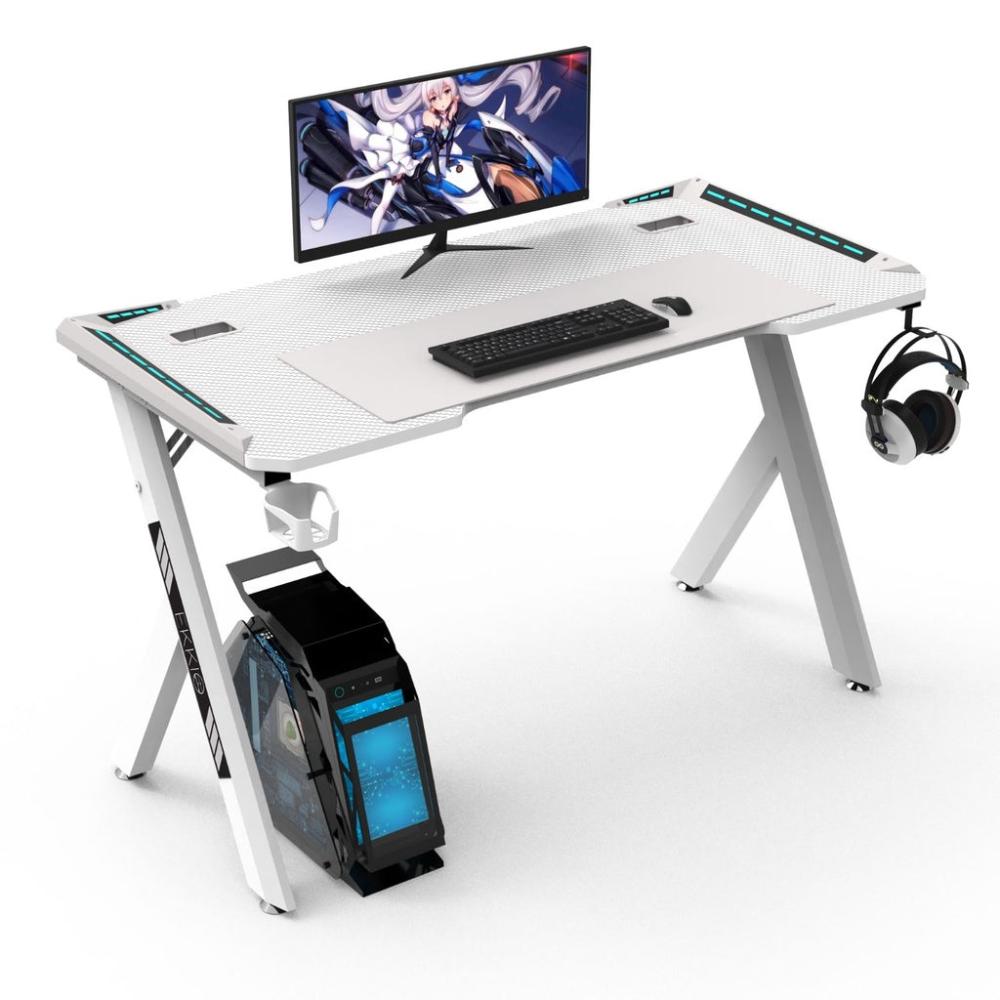 RGB Gaming Desk Y Shape White - 140cms