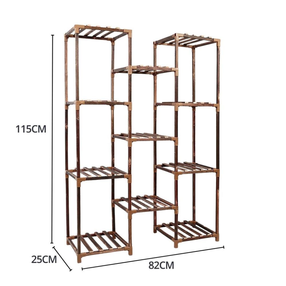 Wood Plant Stands 3 tier 11 Potted Ladder (Wood)