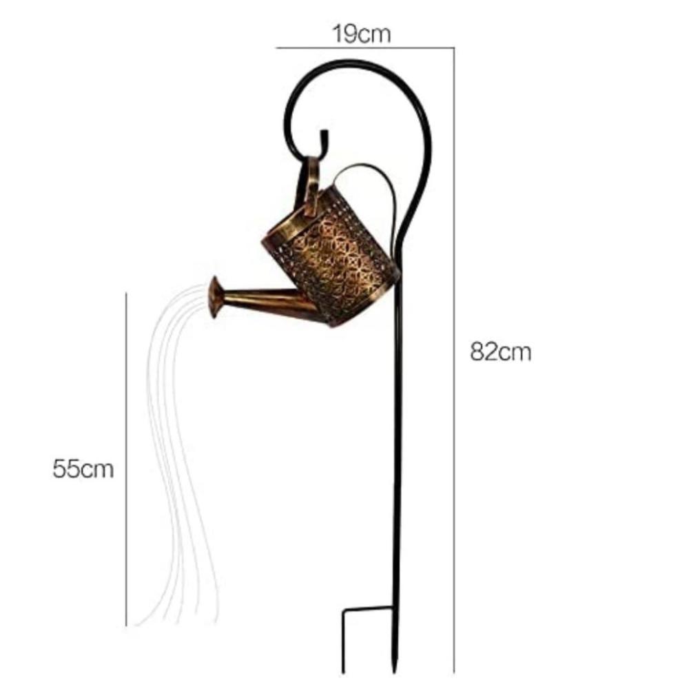 Solar Garden Lights with Watering Can Light (Brown)