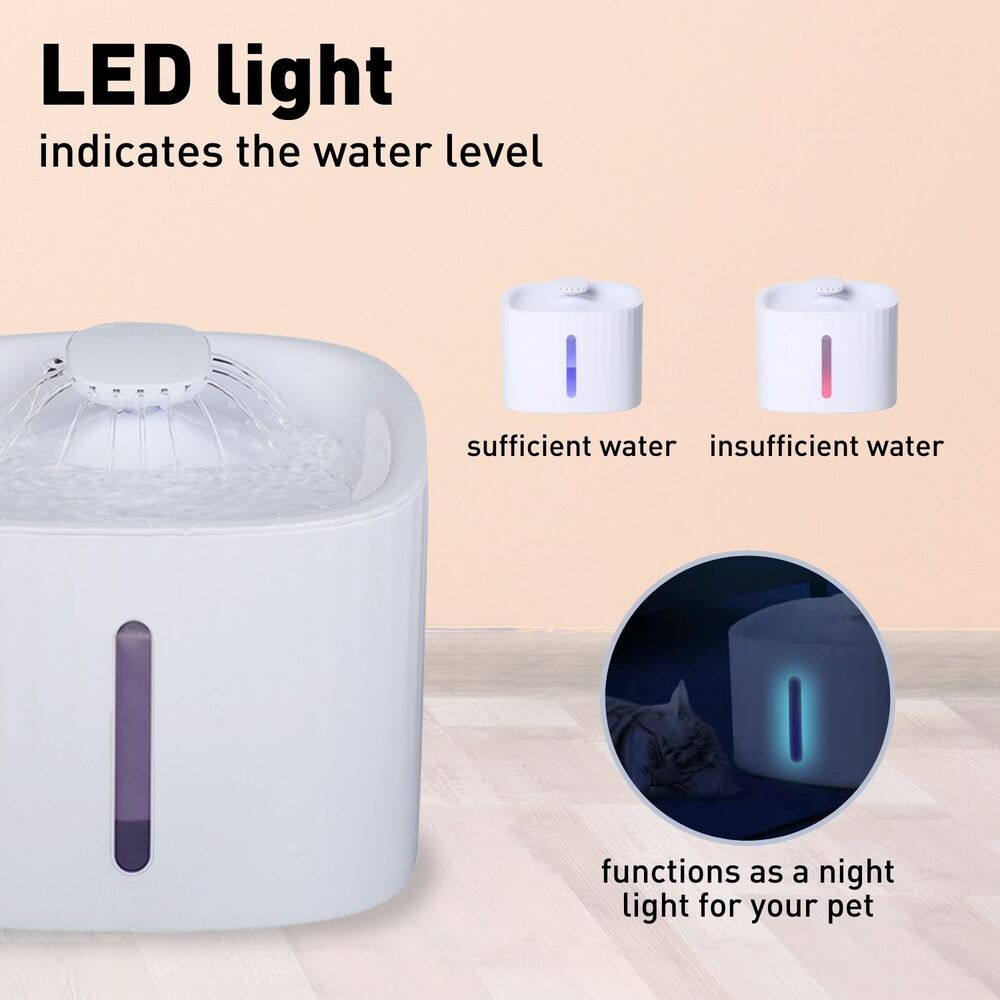 Pet LED USB Water Fountain Dispenser