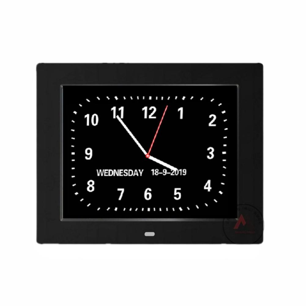 Calendar Dementia Digital Alarm Clock with Large LCD Screen (Black)