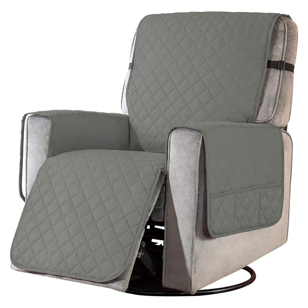 Pet Sofa Cover Recliner Chair L Size with Pocket - Light Grey