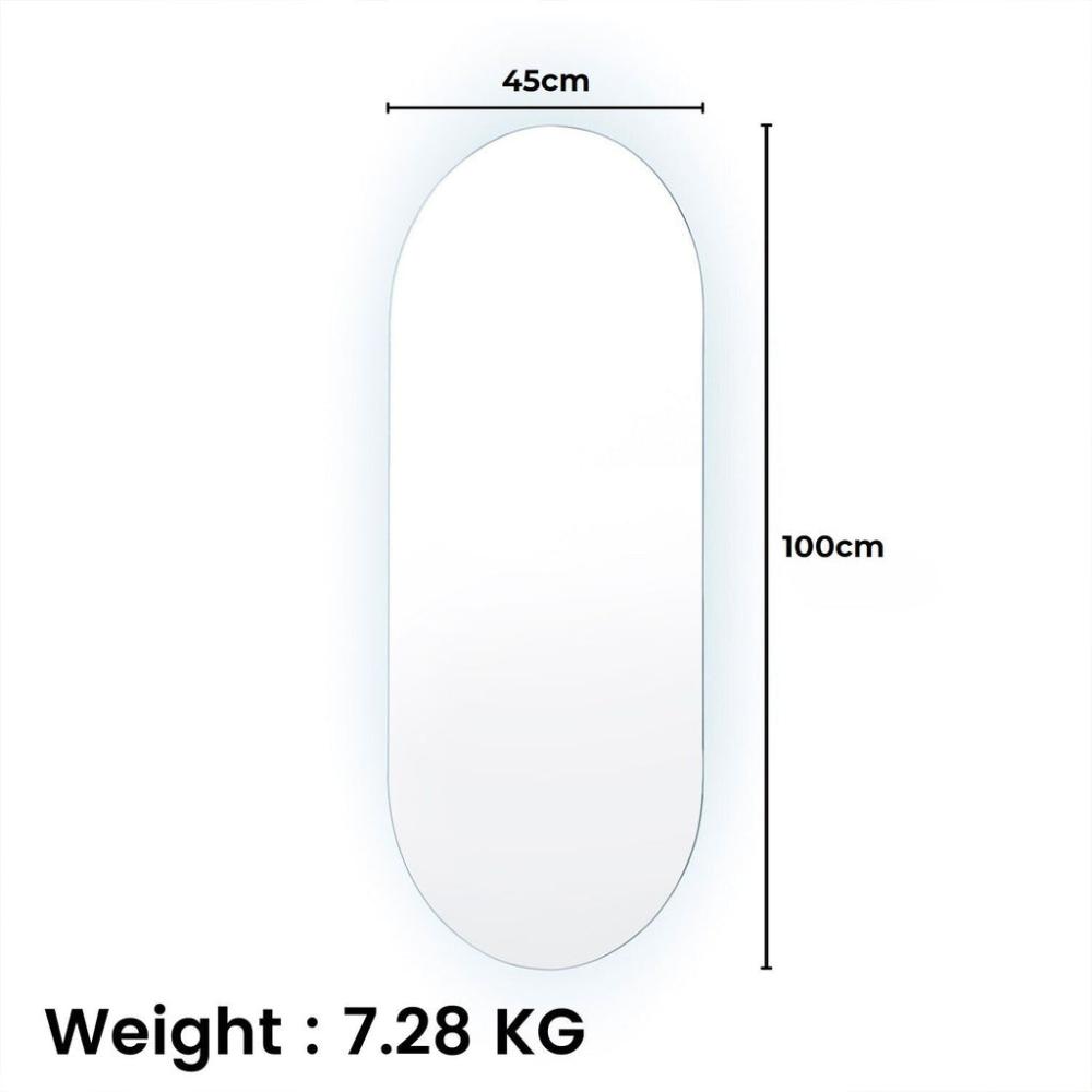 Oval Sleek LED Mirror - 100cms