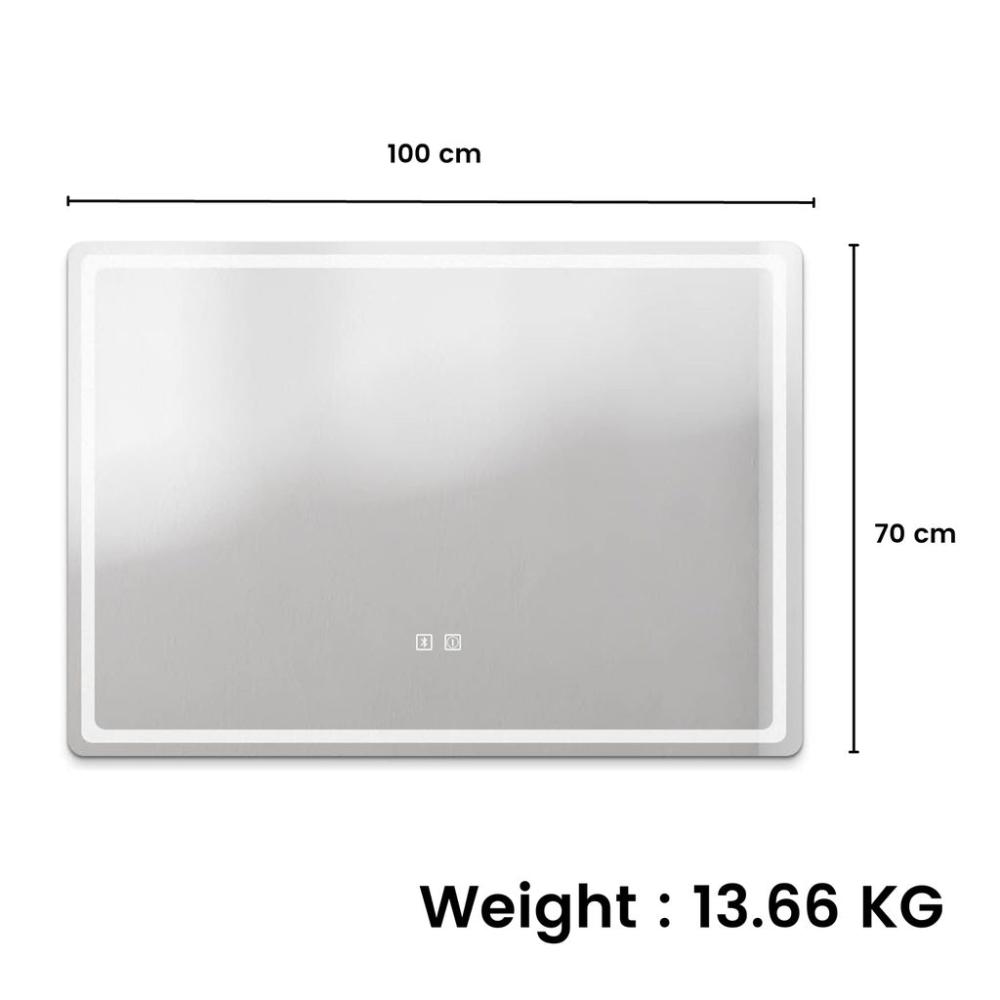 LED Mirror with Bluetooth Speaker 1000mm - Rectangle