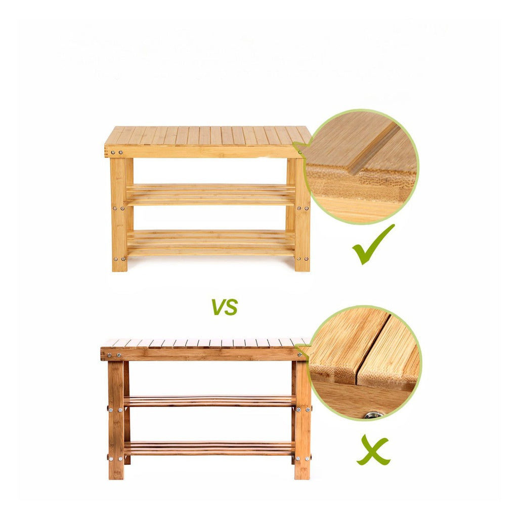 2-Tiers Bamboo Bench 70cms