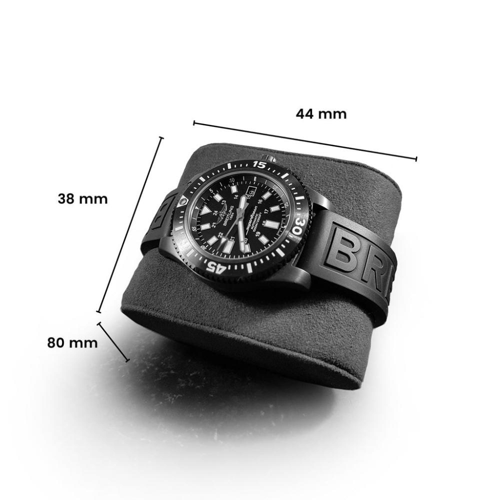 6 Slot Watch Box with Transparent Display Window (Black)