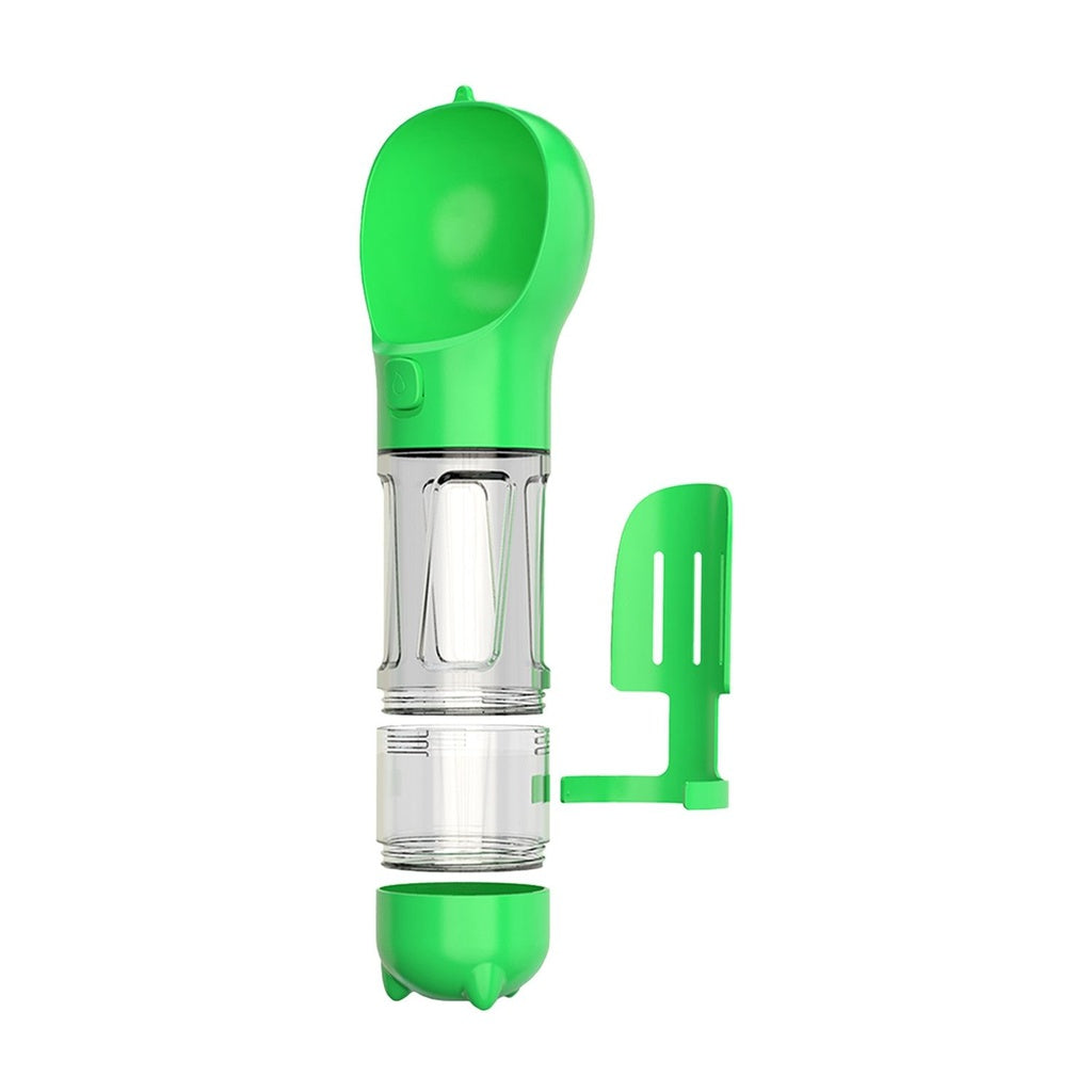 Portable 4 in 1 Pet Scooper and Feeder - Green