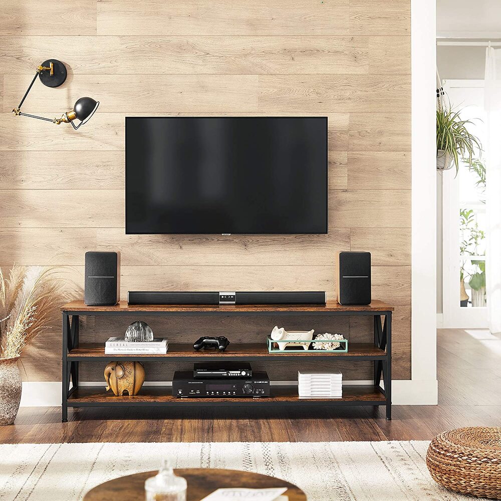 Entertainment Unit with Shelves - 147cms