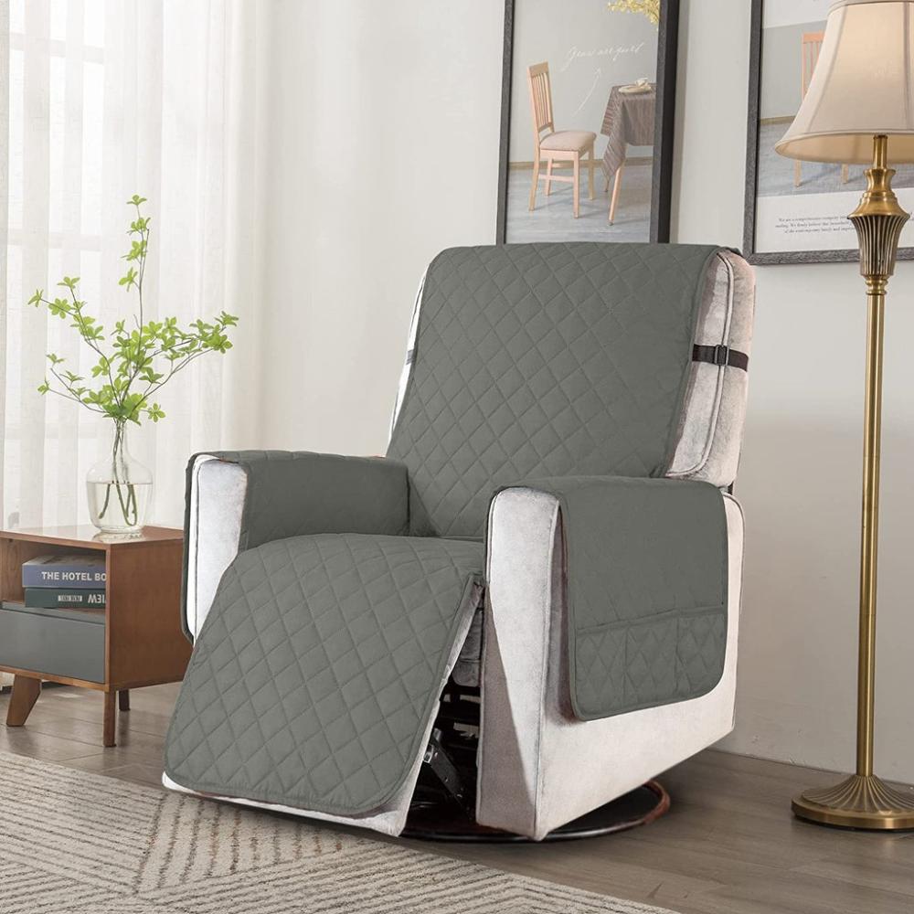 Pet Sofa Cover Recliner Chair L Size with Pocket - Light Grey