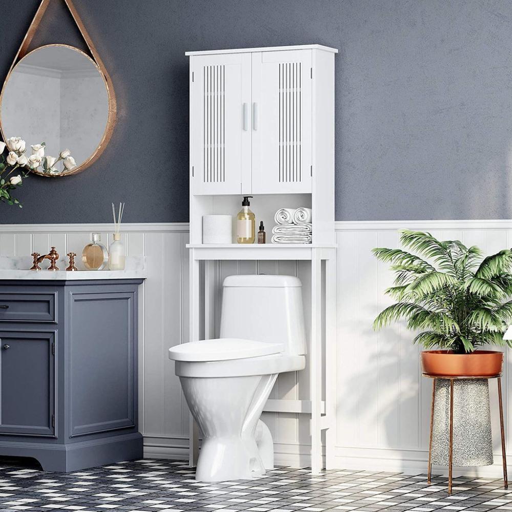 Toilet Shelf with Shelf and Double Doors