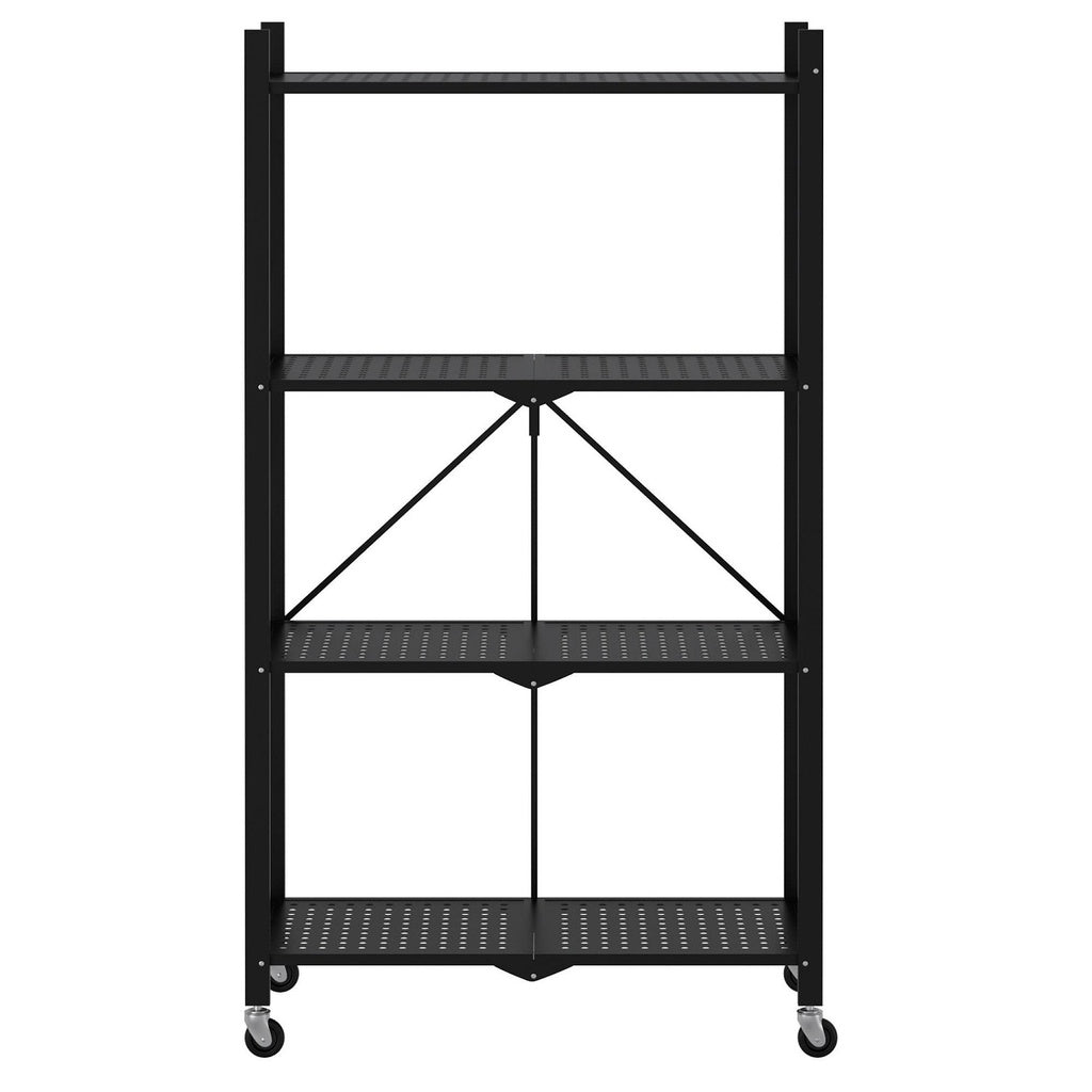 Foldable 4 Tier Storage Shelf (Black)