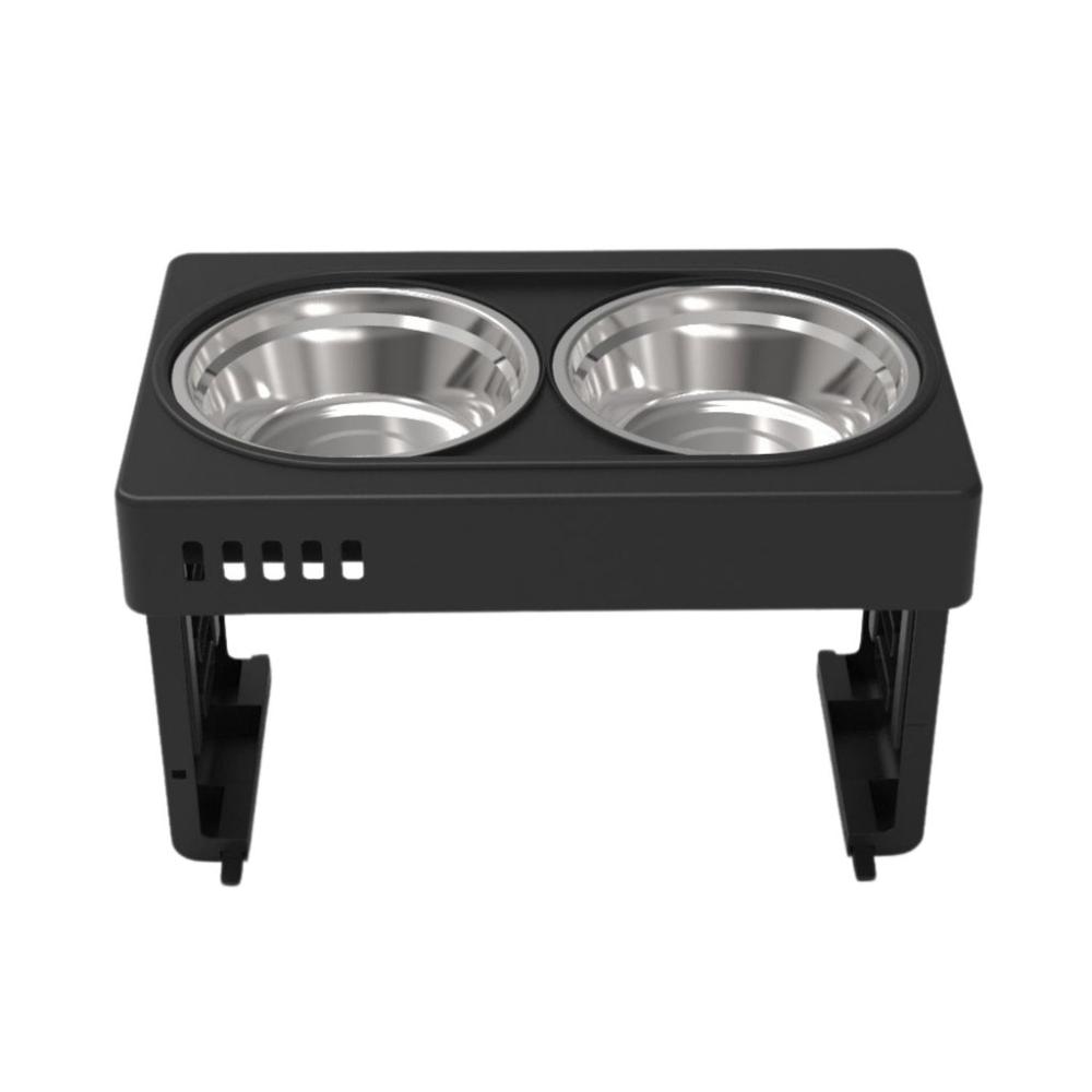 Elevated Pet Feeder Food Water Double Bowl