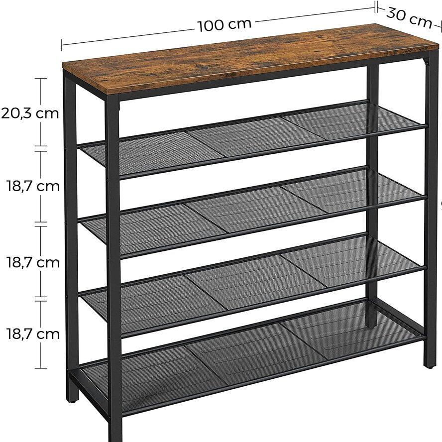 Beautifully-Finish 5 Tier Shoe Rack