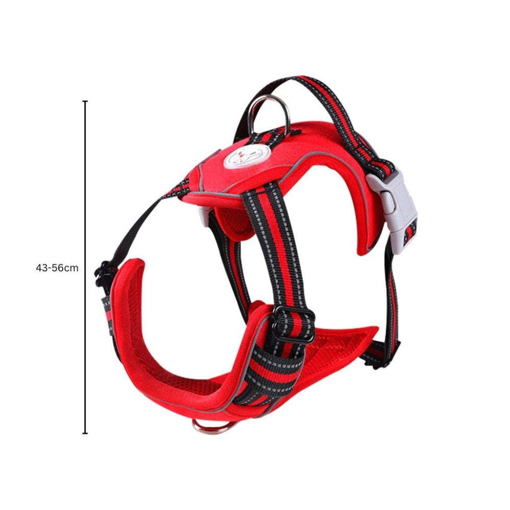 Adjustable Dog Harness Vest S Size (Red)