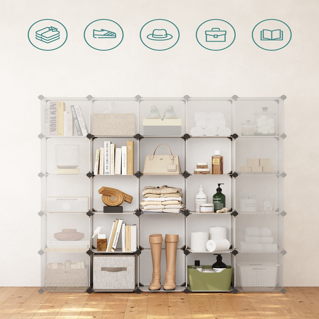 16 Cube Storage Organizer Storage - White