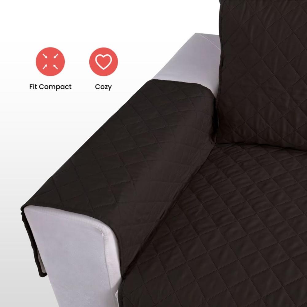 Durable Pet Sofa Cover 2 Seat (Black)