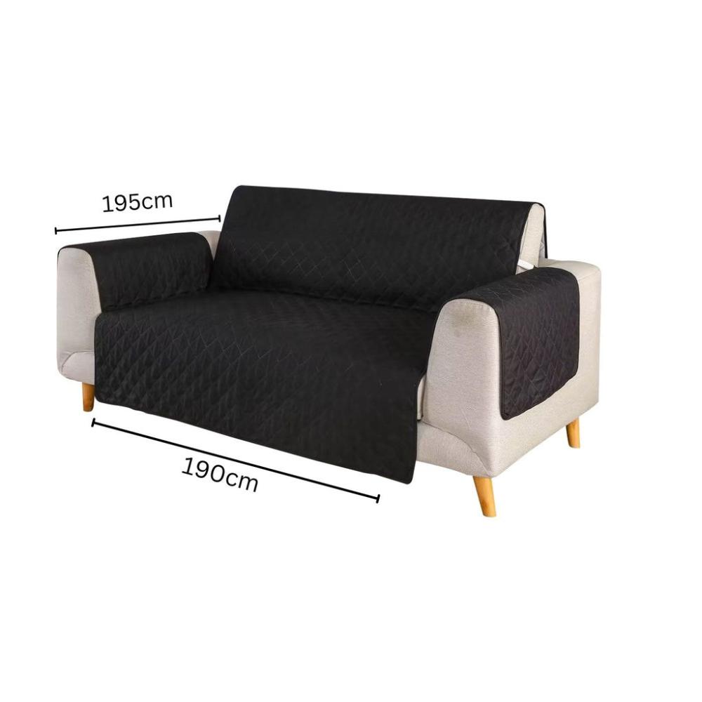 Durable Pet Sofa Cover 3 Seat (Black)