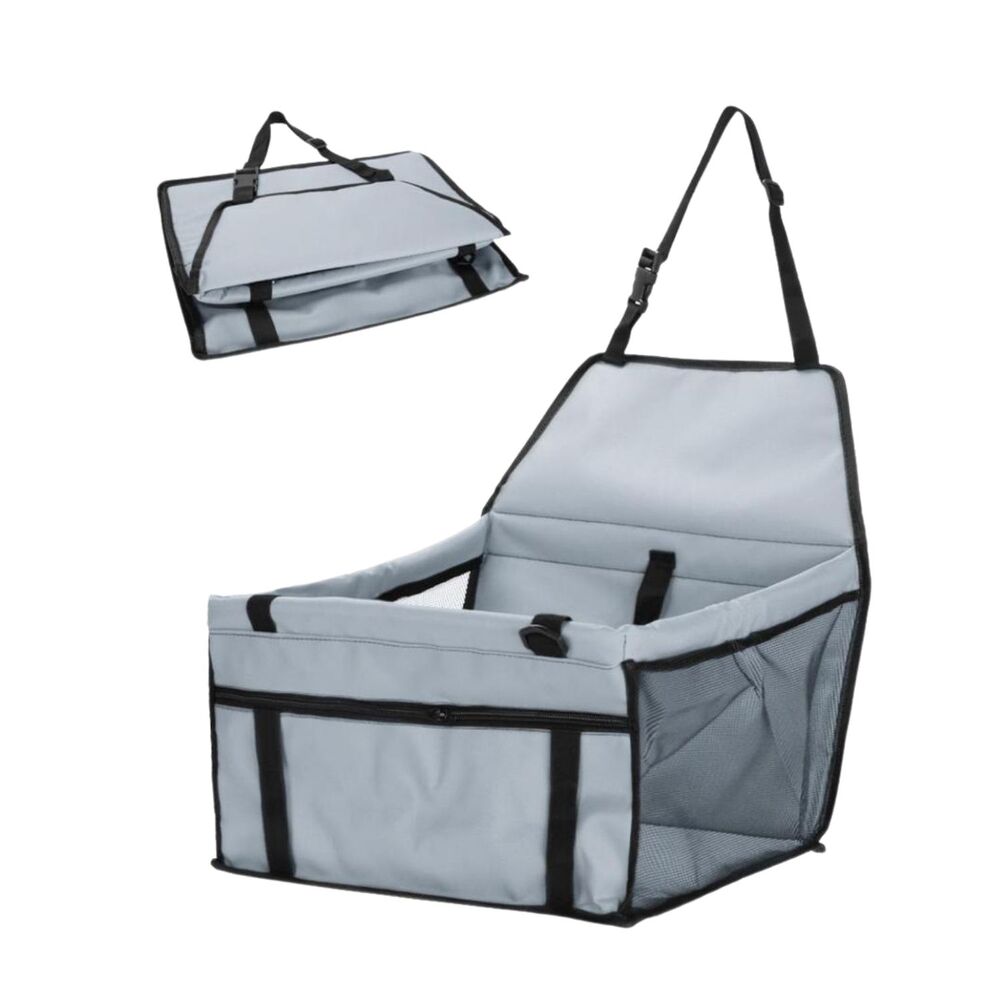 Car Booster Seat Pet Carrier Safety Protector Basket - Grey