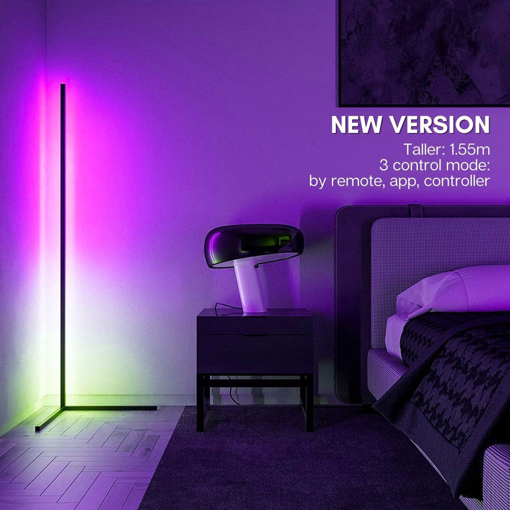 RGB Corner Floor Lamp (Black)