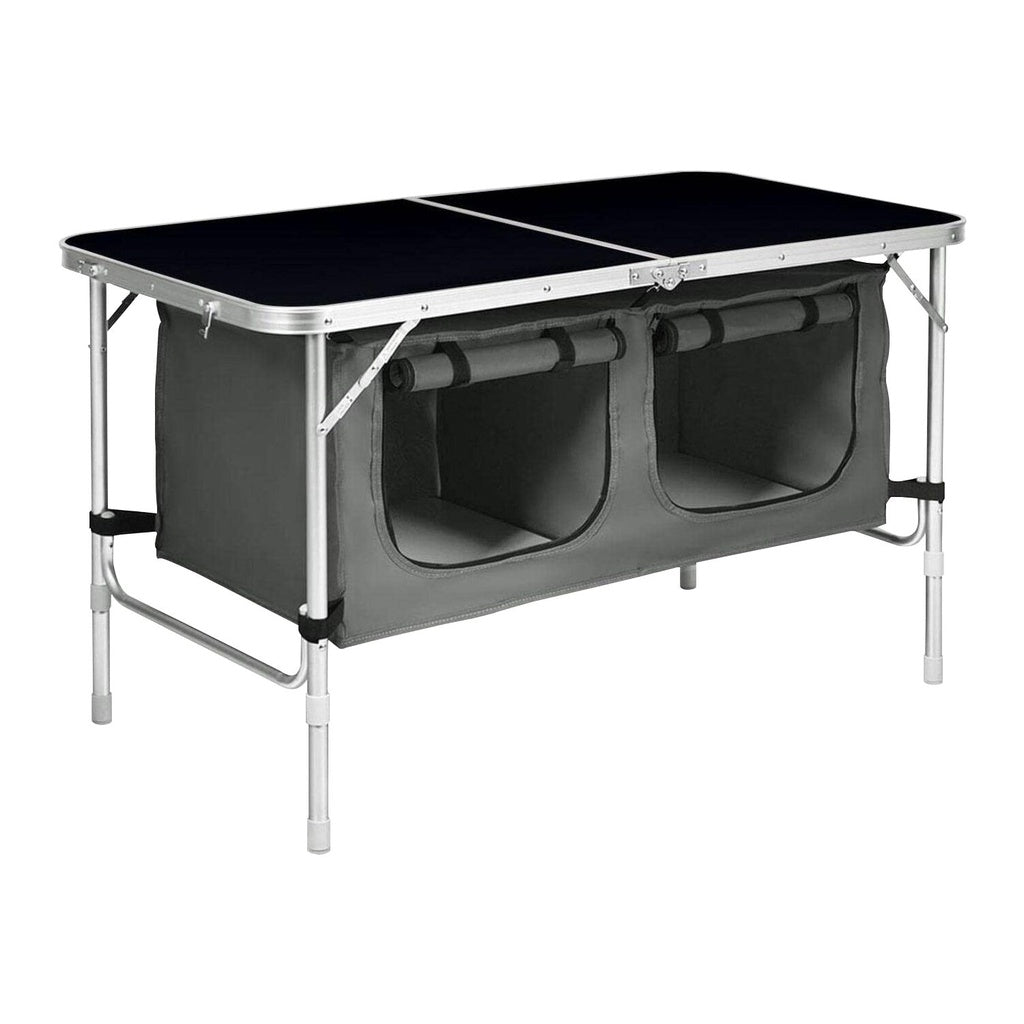 Camping Table 120cm Black With Grey Storage Bag