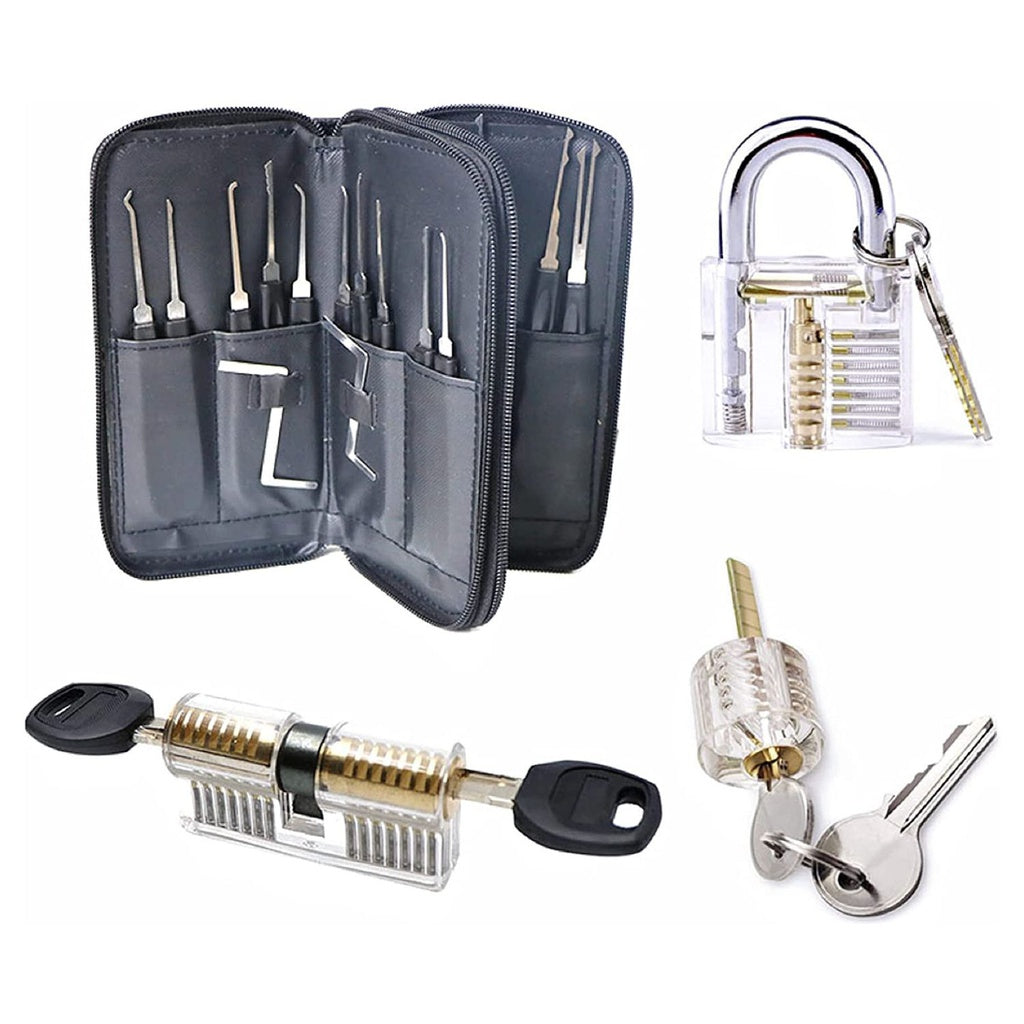 Training Padlocks 6 Keys and a Carrying Bag - 34 Pcs