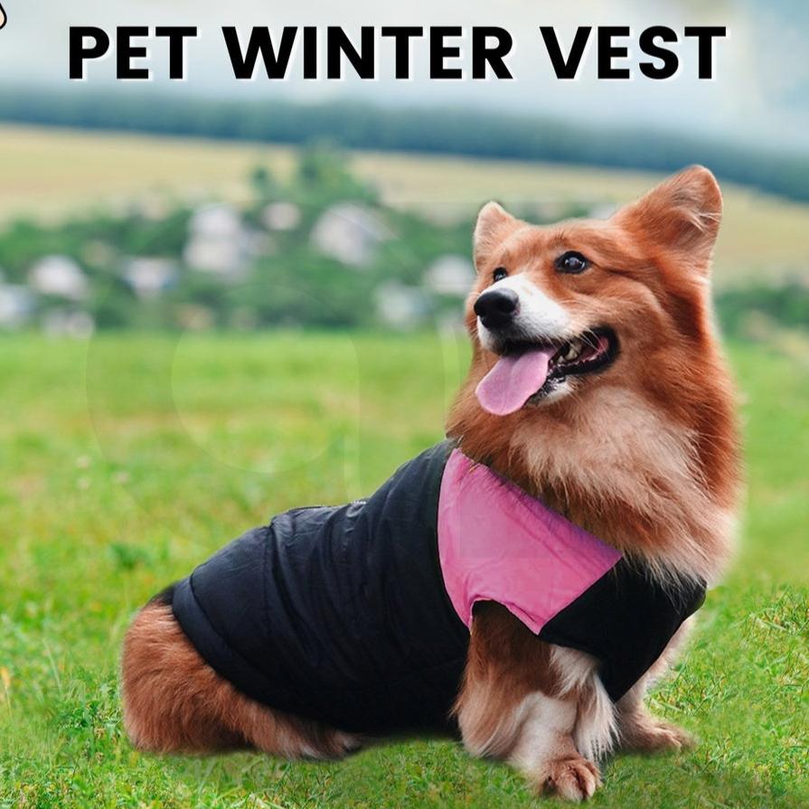 Waterproof Pet Winter Vest (L Pink)