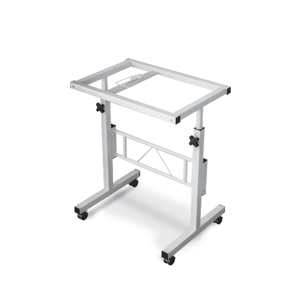 Portable Mobile Computer Table Stand - White