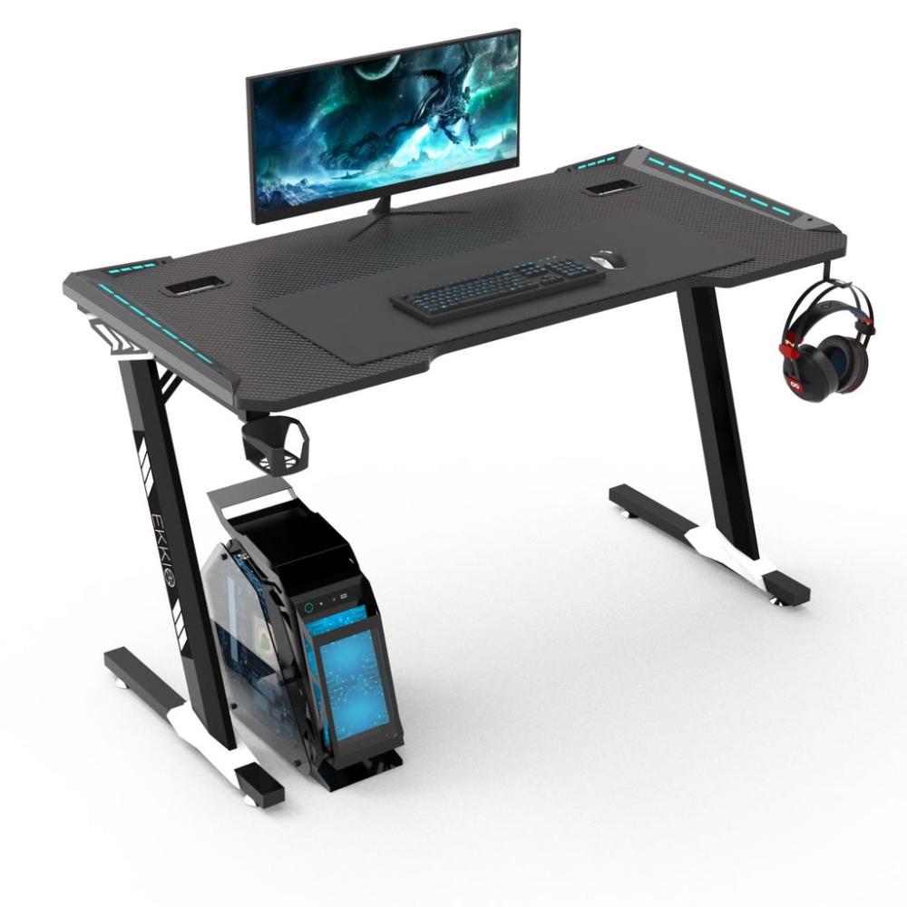 RGB Gaming Desk Z Shape Black - 140cms