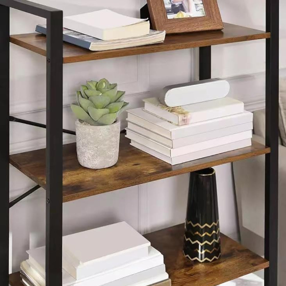 4-Tiers Metal Wood Display Shelf