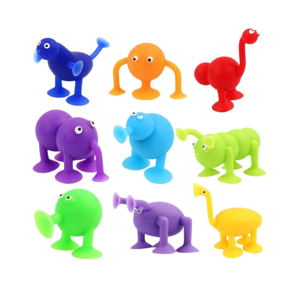 Kids Bath Suction Cup Toys Silicone Suction Travel Window - 38Pcs