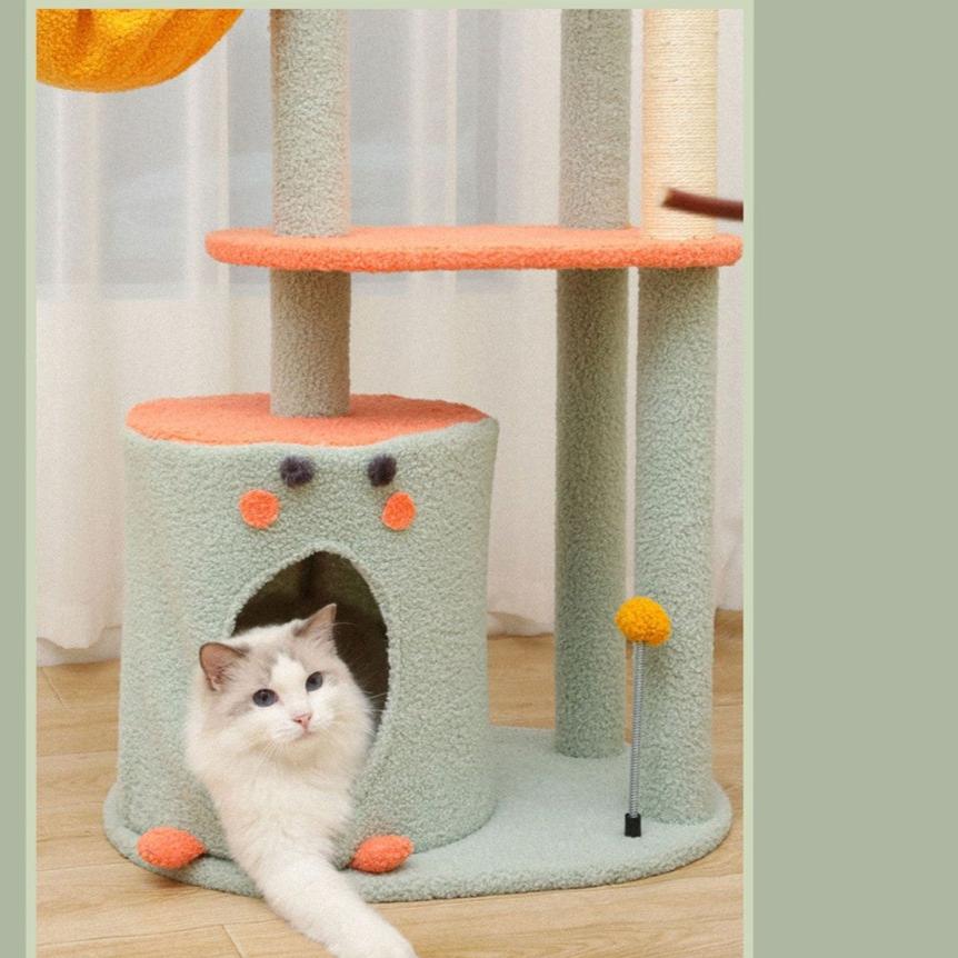 Dinosaur Cat Condo Cat Tree Green - 143cms