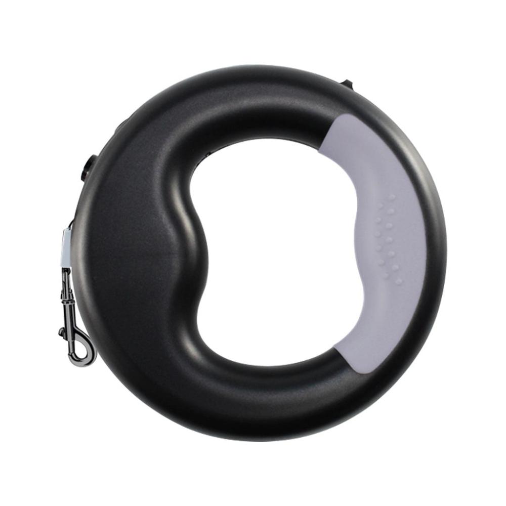 Doughnut Dog Leash with USB and LED - Black